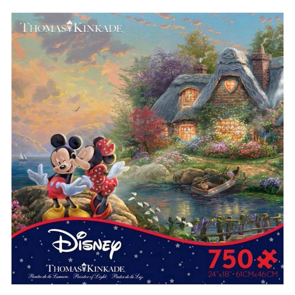DISNEY THOMAS KINKADE Mickey & Minnie Mouse Puzzle